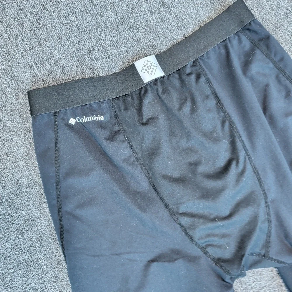 Columbia Gorpcore Omni-Heat Base Layer Tights Mens Large Black Thermal Leggings